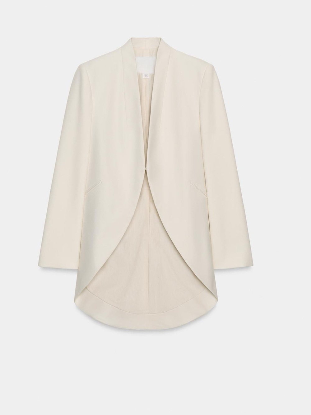 New with tags! Zara Lapelless Long Open Front Tailored Jacket